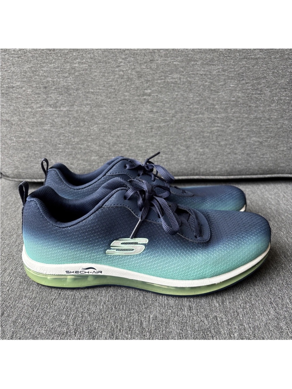 Skechers Skech-Air Element Womens Size 10 Running Shoes Sneakers Navy Green-EUC!